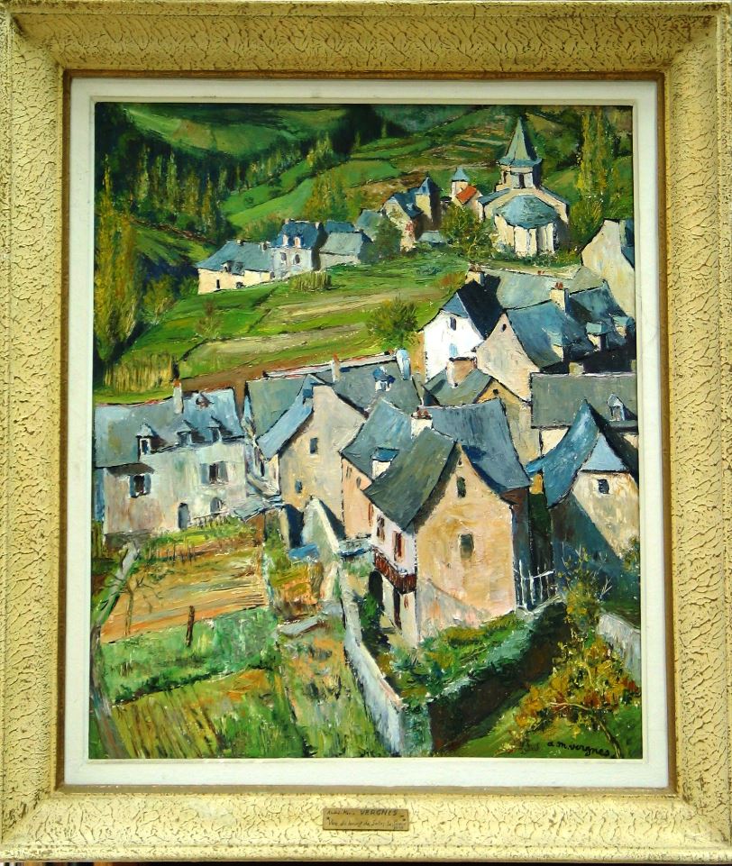 1959 Andre Marie Vergnes Vue du bourg de Salles la Source Musee de Rodez