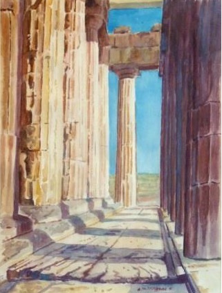 1961 Andre Marie Vergnes Peristyle ouest du Parthenon