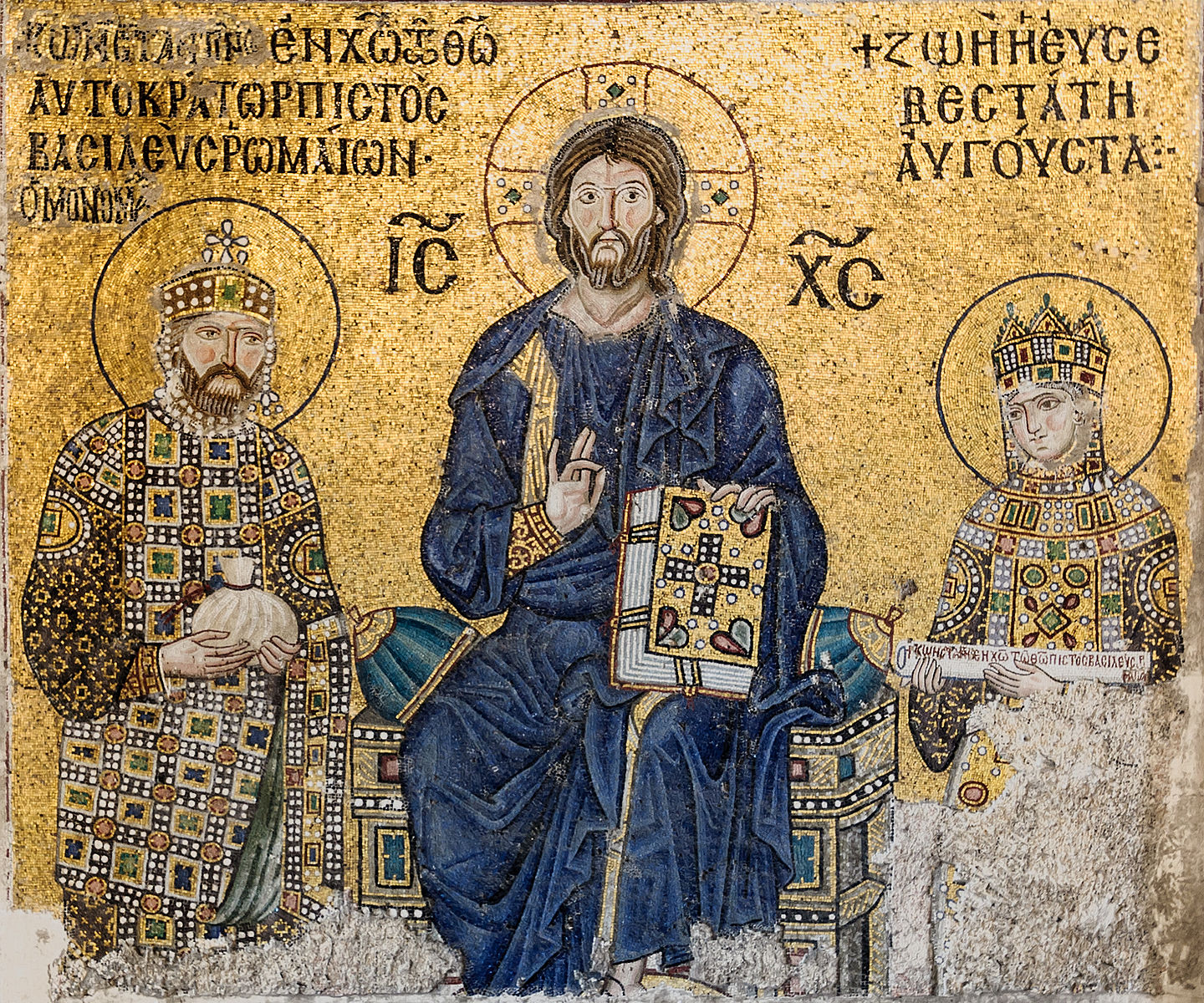 Christ pantocrator Empress_Zoe_mosaic_Hagia_Sophia