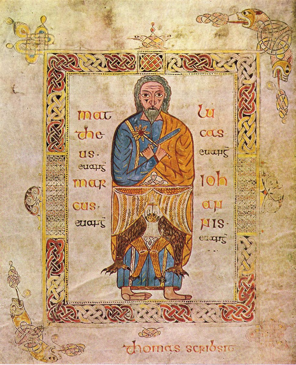 Evangeliaire de Treves Le Tetramorphe 700_750 Catehdrale de Treves Ms 61 134, folio 5 v