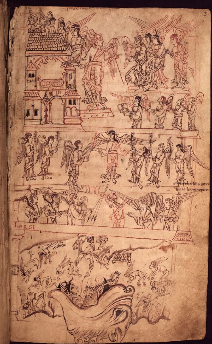 Genese de Caedmon Canterbury 1000 Bodleian Library MS. Junius 11 p 3