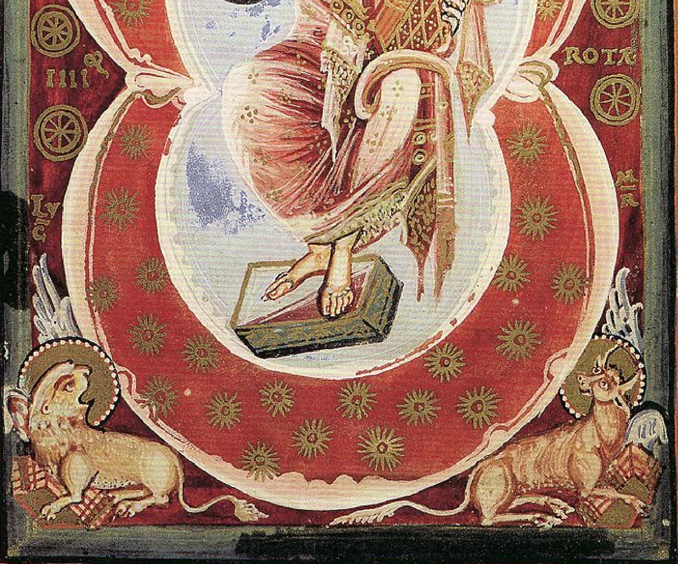 1000-20 Hitda-Codex Dieu en majeste Hochschulbibliothek Darmstadt Hs. 1640, fol. 7r detail
