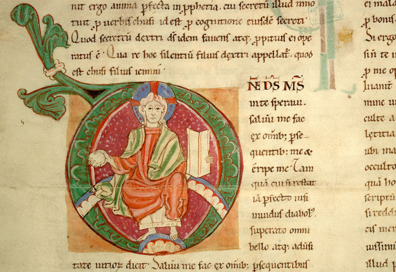 1087 Augustin Errationnes in Psalmos Valenciennes BM 39 fol 9v IRHT