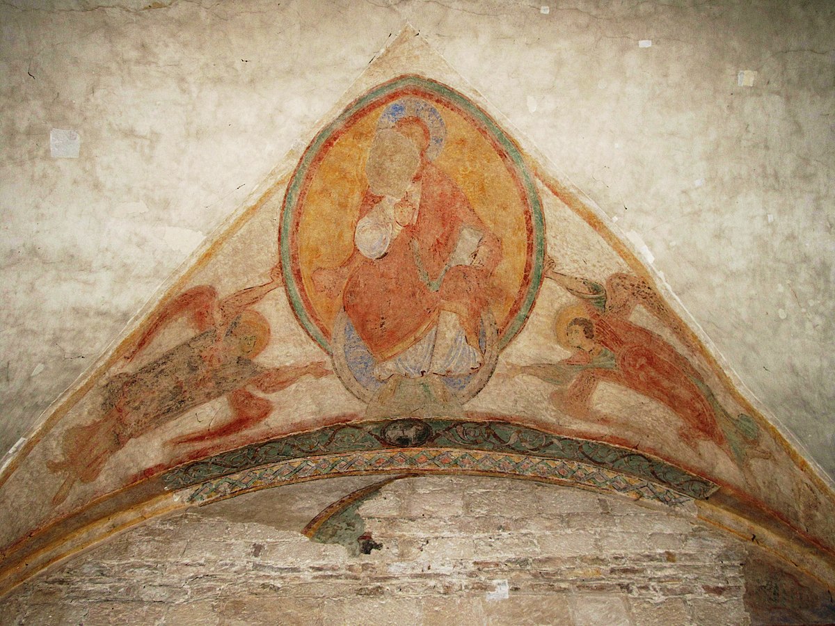 1100-20 Frescos_in_the_narthex_of_Saint-Philibert_Tournus
