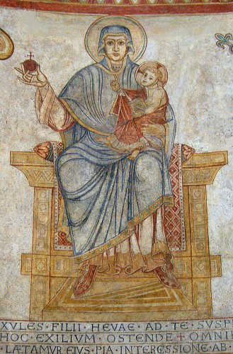 1119 St. Peter und Paul (Petersberg) mittelapsis- neue Eva mit dem Heils-Apfel Salve regina