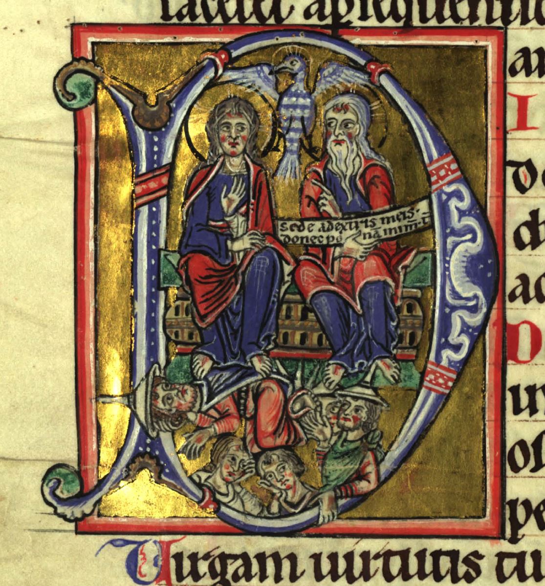 1230 ca hiltegerus psalter (Wurzburg-Ebracher) Munchen Universitatsbibliothek UB 4 Cod. ms. 24) fol 134v (Cimelie 15)