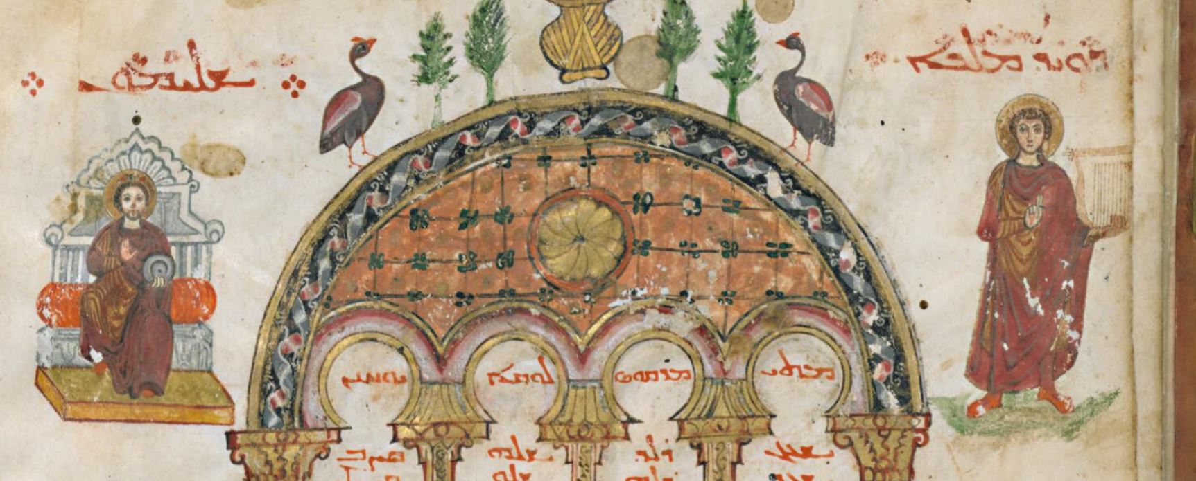 586 Evangiles de Rabula Biblioteca Medicea Laurenziana, cod. Plut. 1.56 fol 4v detail salomon david