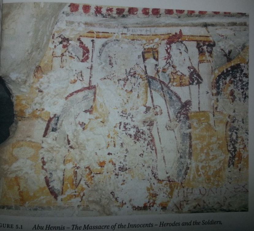 7eme s debut, Deir abou Hennis a Antinoe, fresque Herode