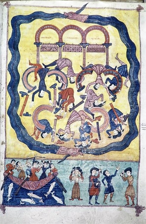 Beatus d'Osma, 1086 ca, Archivo de la Catedral, Cod. 1 la destruction de Babylone