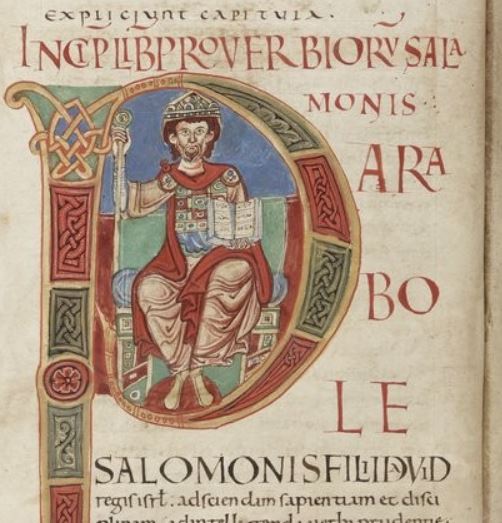 Bible d'Italie centrale, 1120-30, BNF Lat 14 Salomon fol 24v