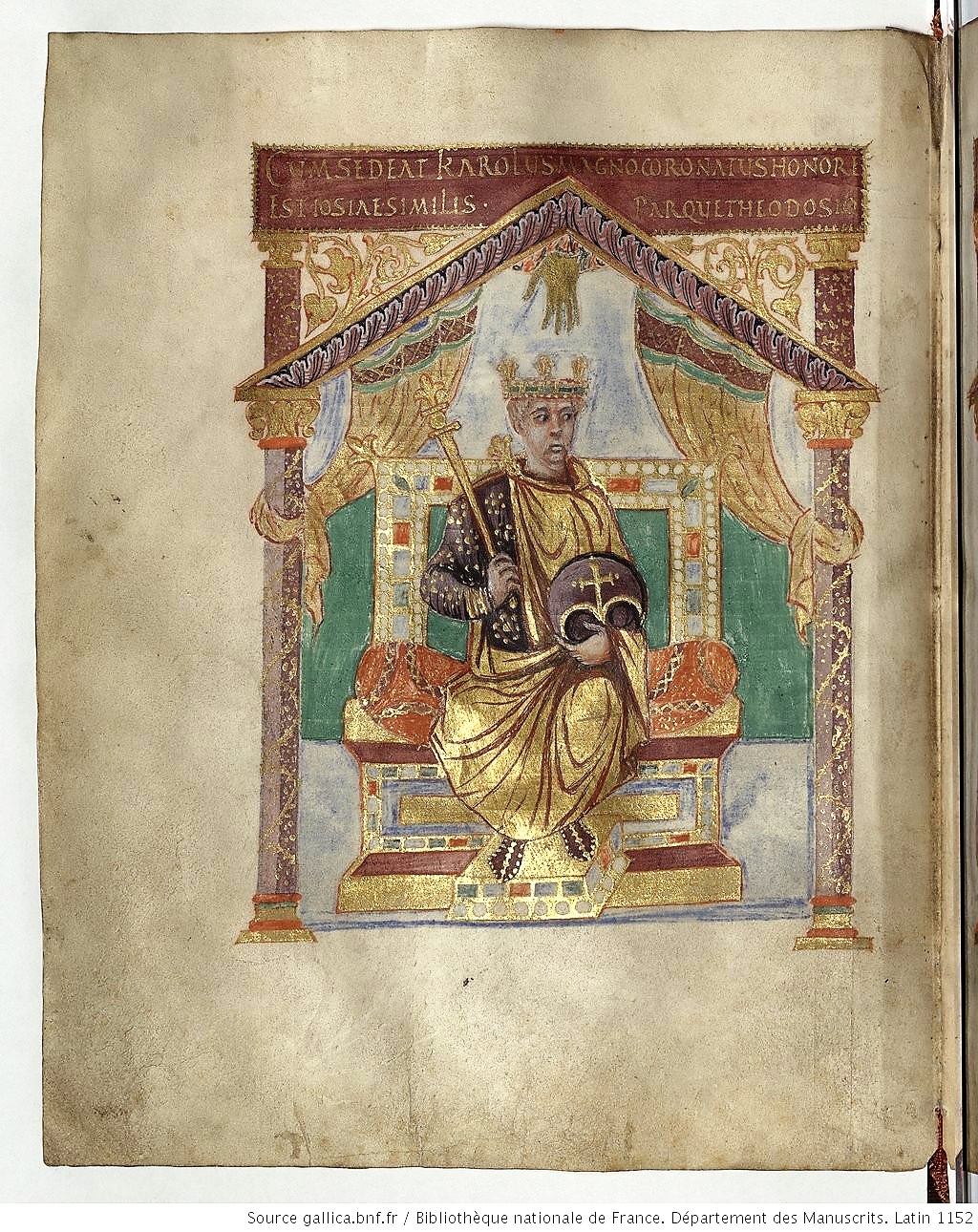 Charles le Chauve avant 869 Psautier de Charles le Chauve BNF Latin 1152 fol.3v