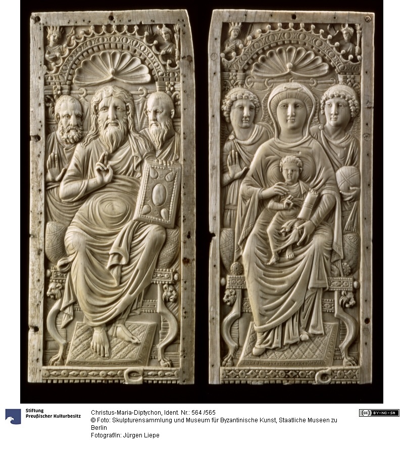 Christus-Maria-Diptychon. Constantinople 550 ca Staatliche Museum, Berlin
