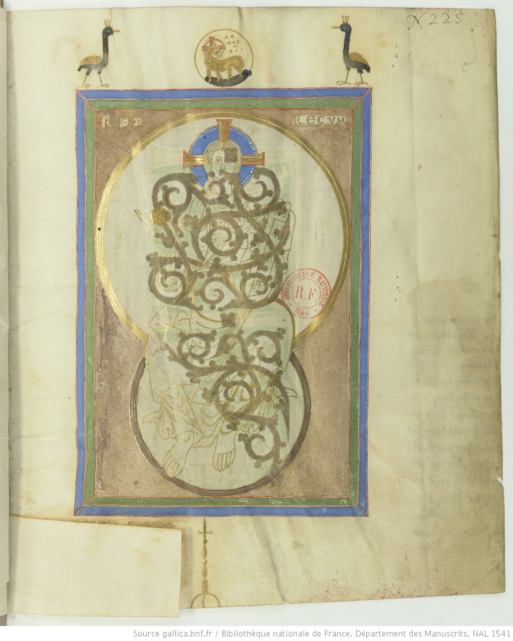 Evangeliaires de St Maximim de Treves vers 1000 BNF NAL 1541 fol 2r Gallica