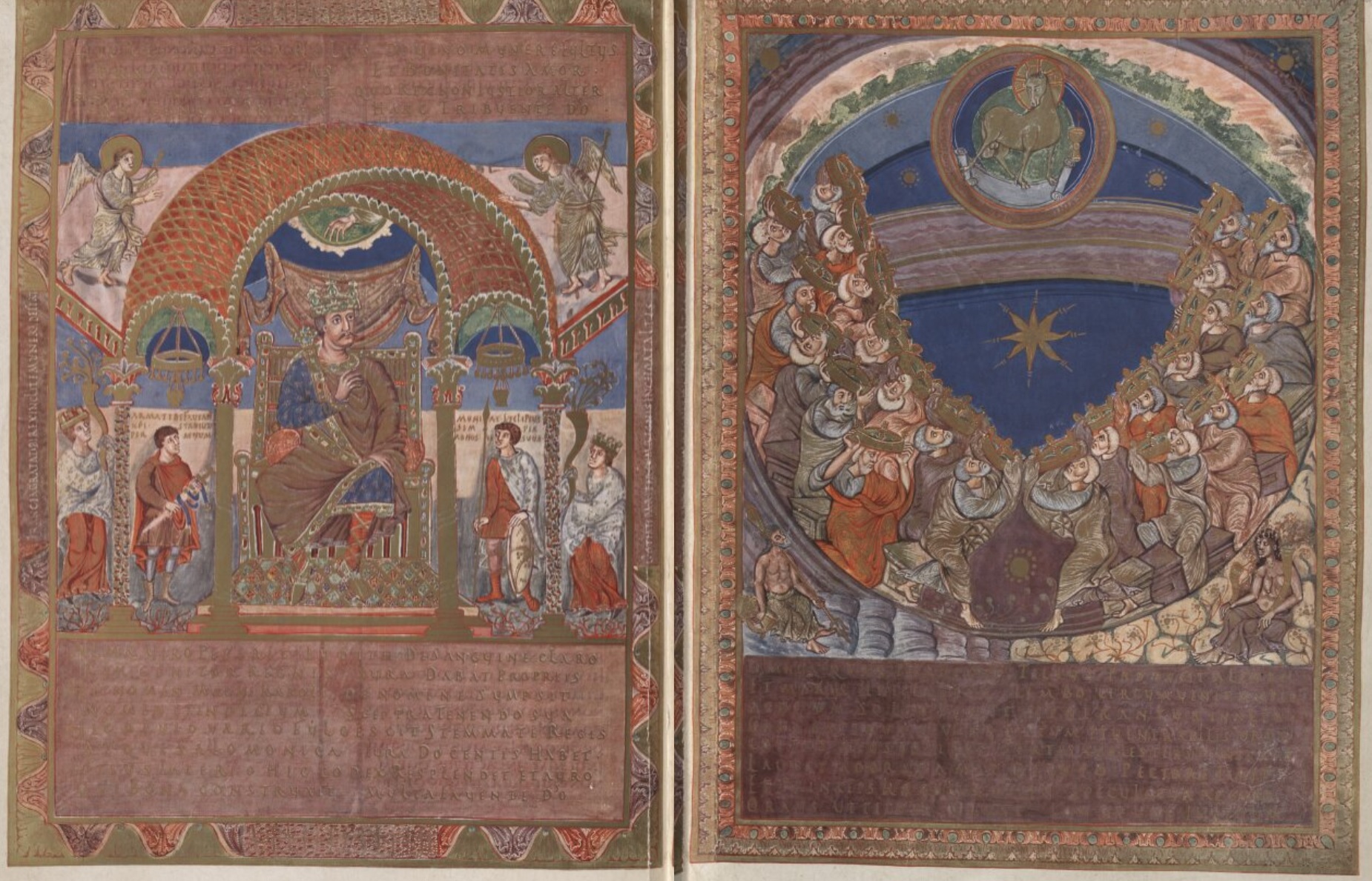 Evangiles de St Emmeran de Ratisbonne, vers 870, CLM 14000, Staatsbibliothek, Munich fols 5v 6