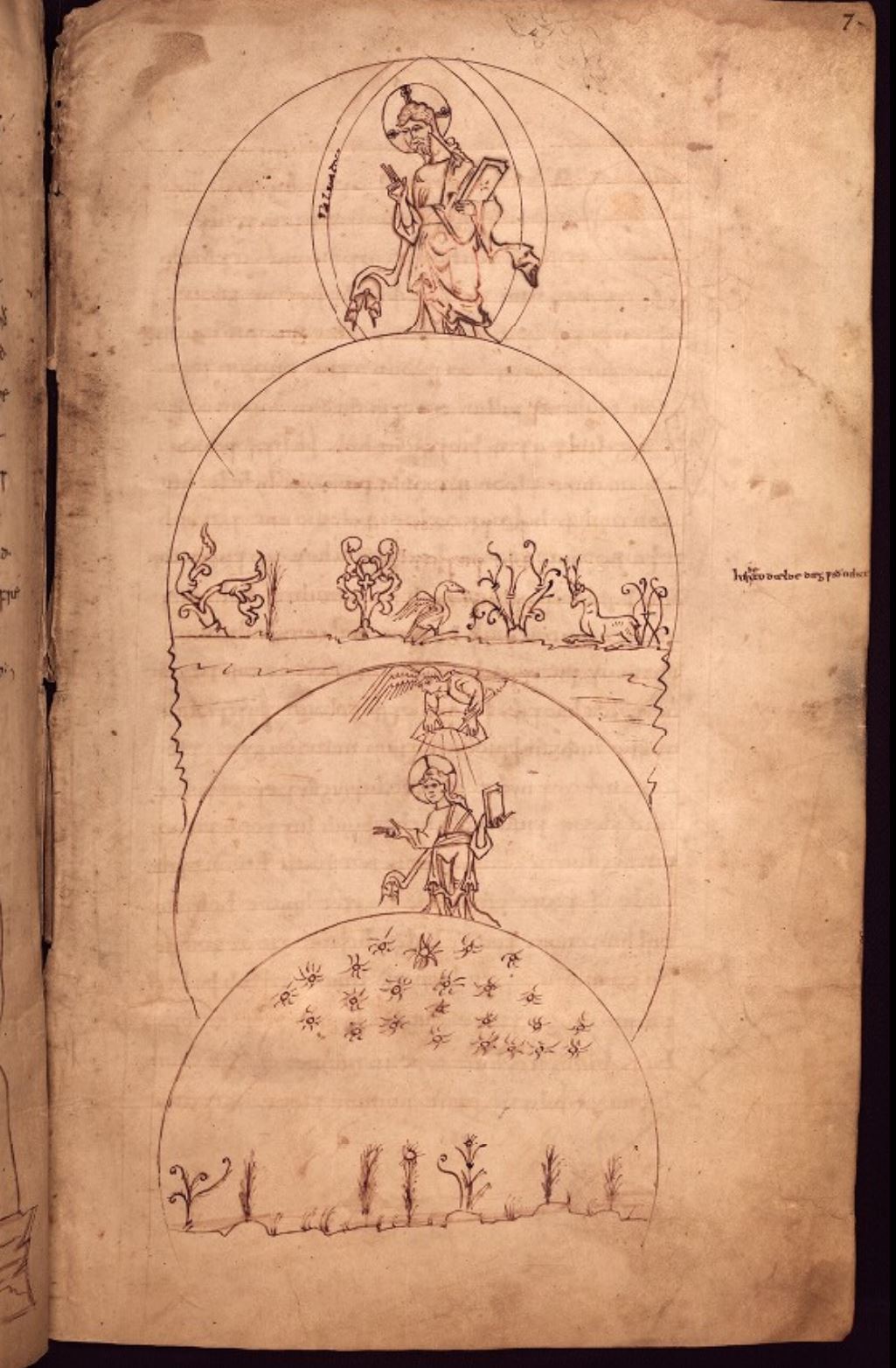 Genese de Caedmon Canterbury 1000 Bodleian Library MS. Junius 11 p 7
