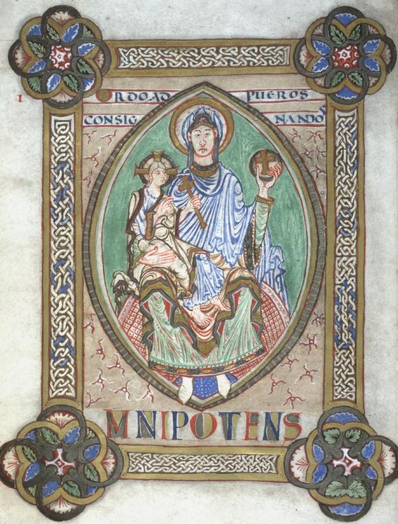 Ordo ad Pueros consignando omnipotans, Pontificale Cameracense, c.1050, Cologne DDB, Cod. 141, f.5v