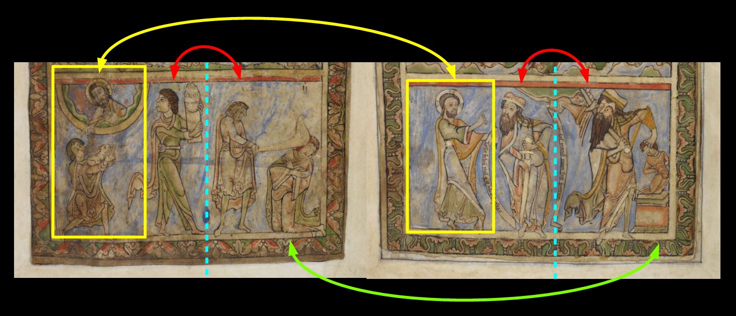 1150 ca Psaultier d'Henri de Blois (de Winchester) BL Cotton Nero C IV schema