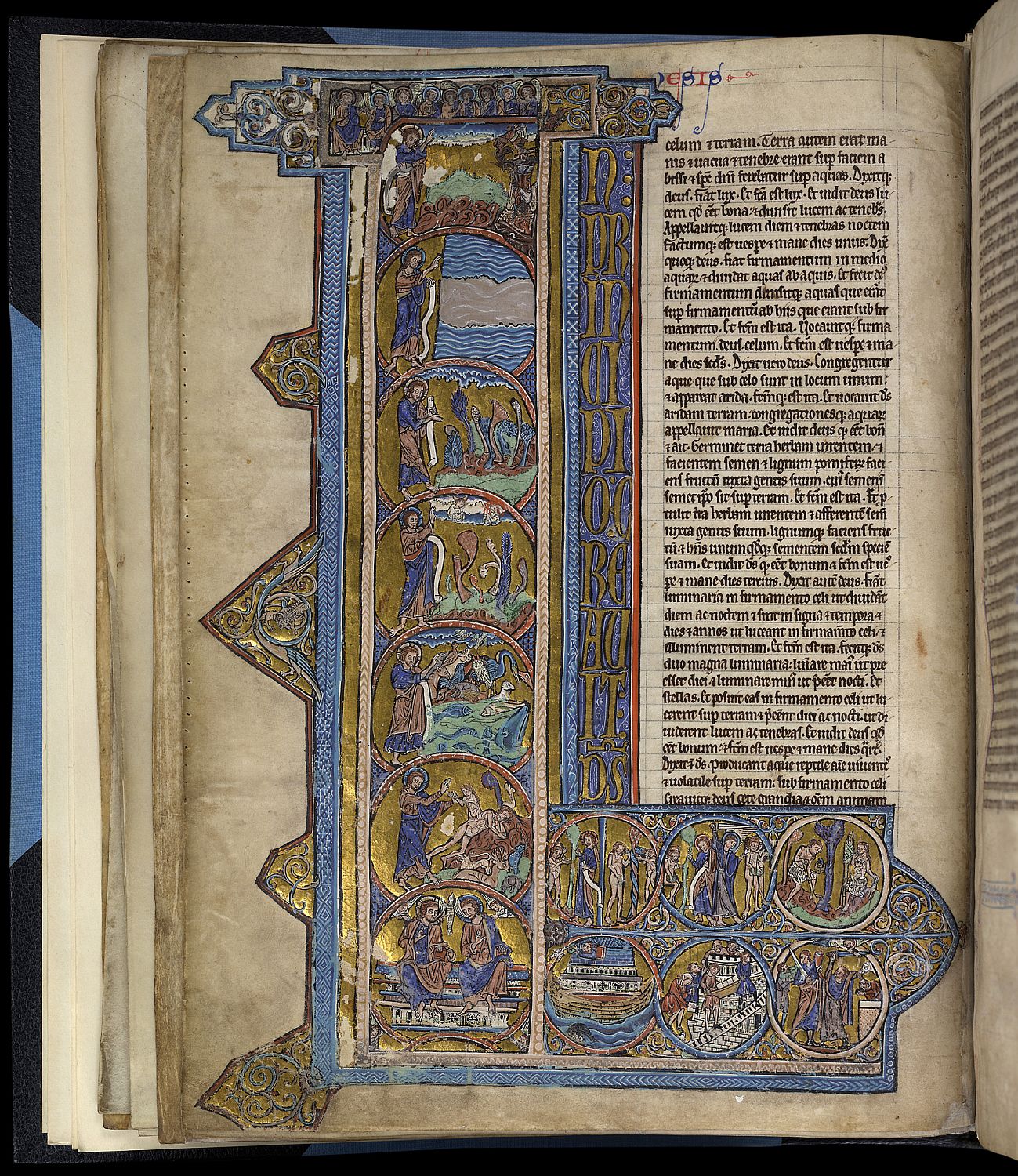 1240-53 Bible of Robert de Bello BL Burney 3 fol 5v