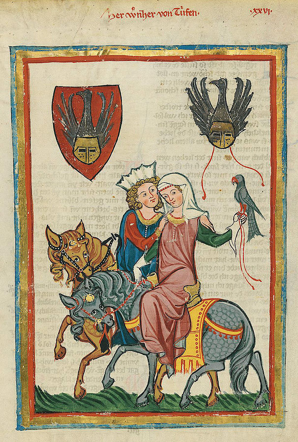 1305-15 Codex Manesse, UB Heidelberg, Cod. Pal. germ. 848, fol. 69r, Herr Werner von Teufen