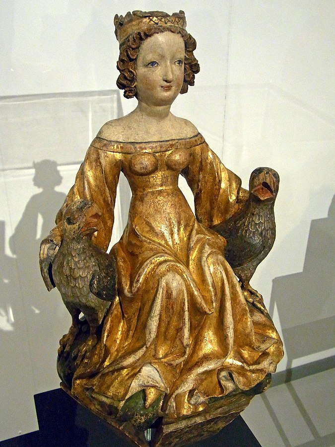 Frau Minne 1430 (partie d'un lustre) Stadtmuseum Wiesbaden