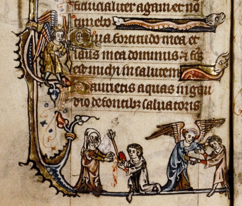 Psalter. Flandres 1325 ca Bodleian Library MS. Douce 6 fol 159v