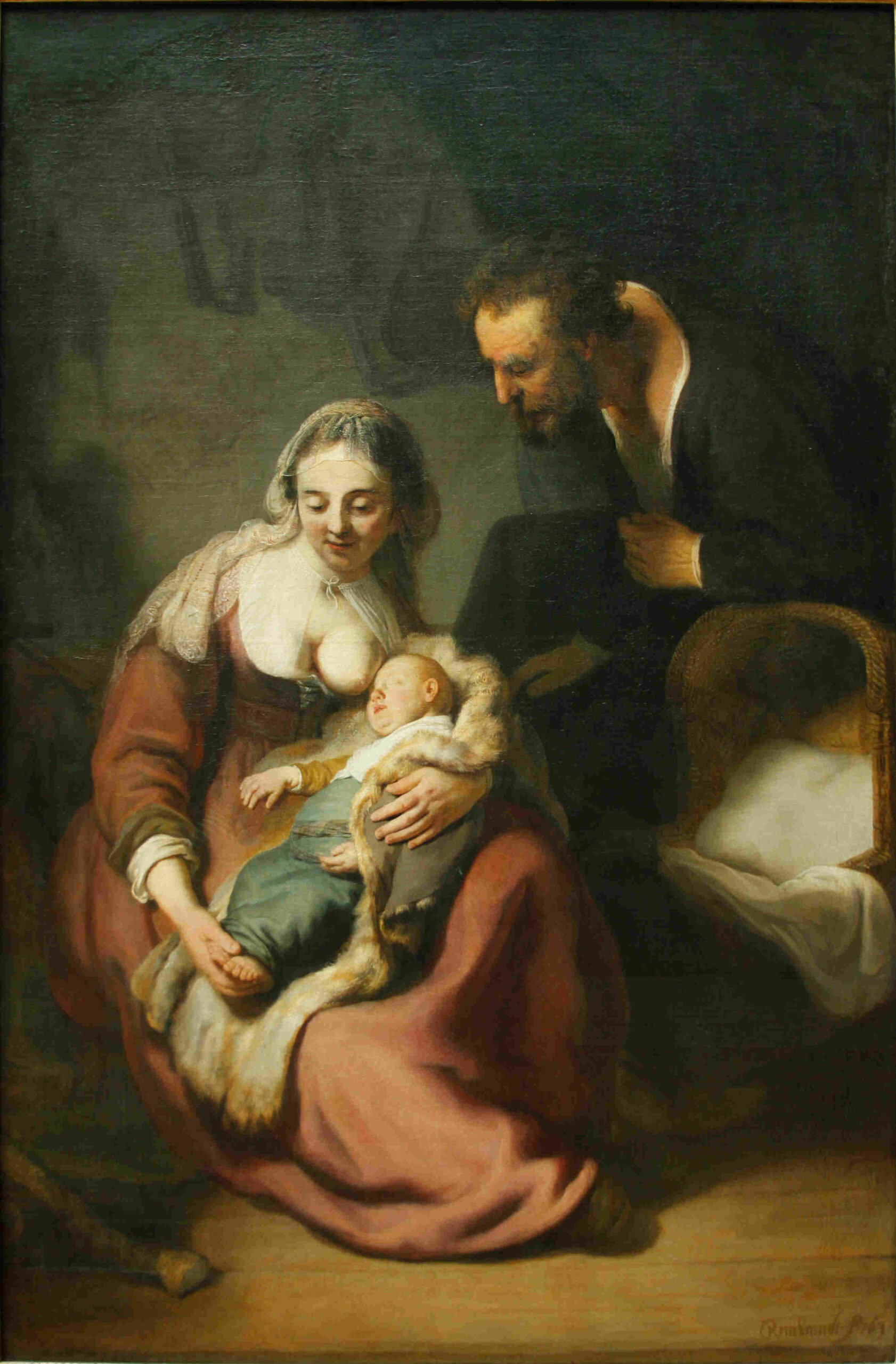 1634 Rembrandt_-_The_Holy_Family_alte pinacothek Munich reduit