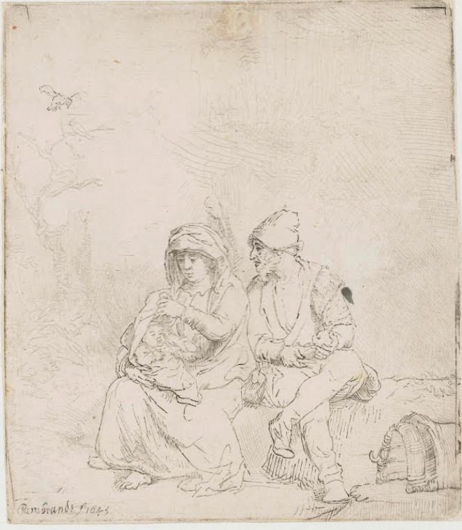 1645 image_rembrandt_rembrandt_harmensz_van_rijn_dit_le_repos_pendant_la_fuite_en_egypte_bartsch_58 Rijksmuseum