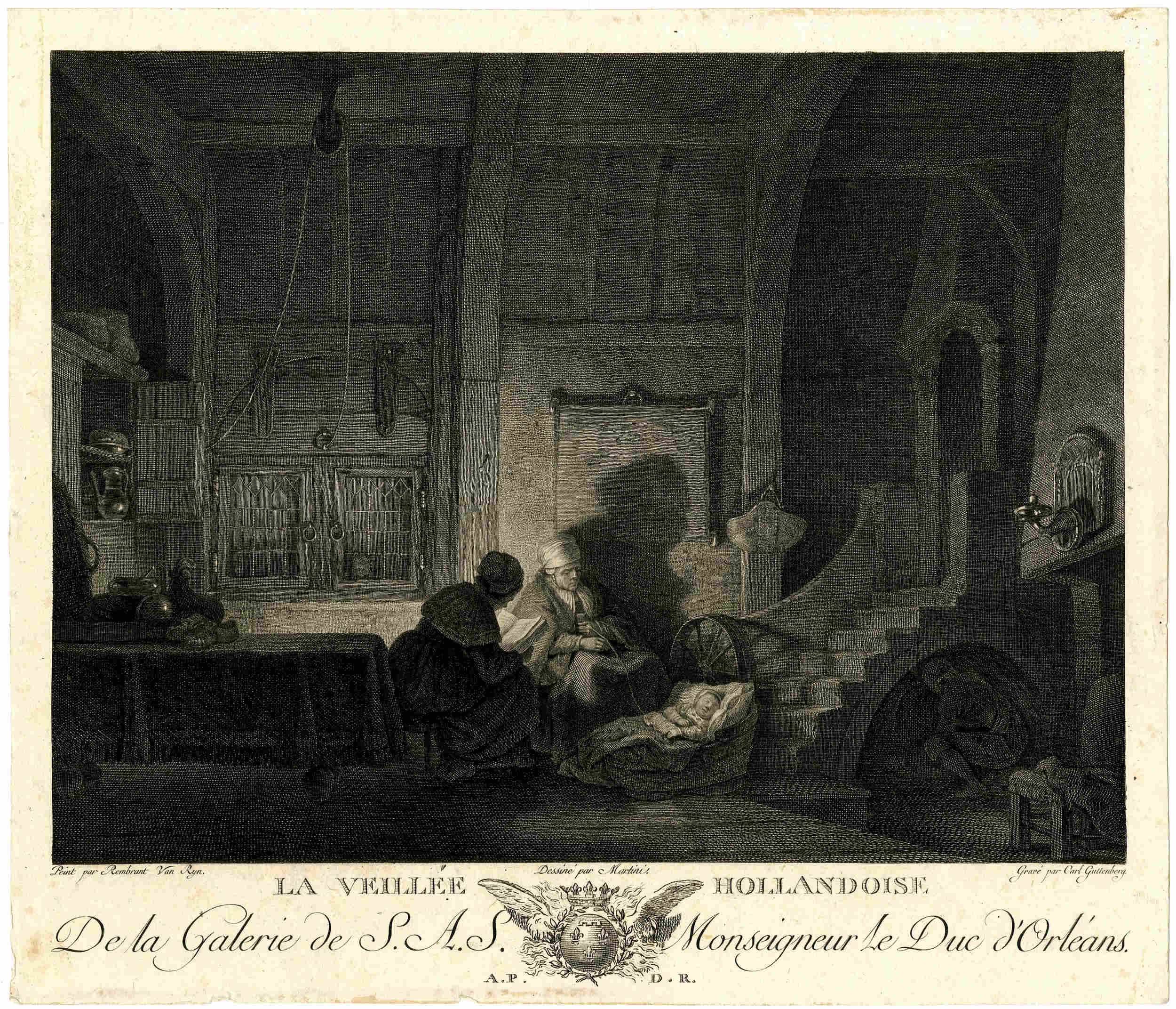 Carl Gottlieb Guttenberg 1786 la veillee hollandaise British museum reduit