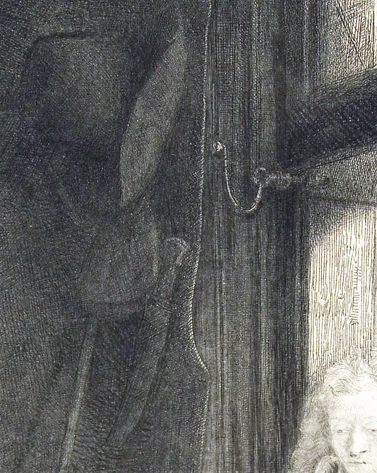 Portrait de Jan Six Rembrandt 1647 MET detail