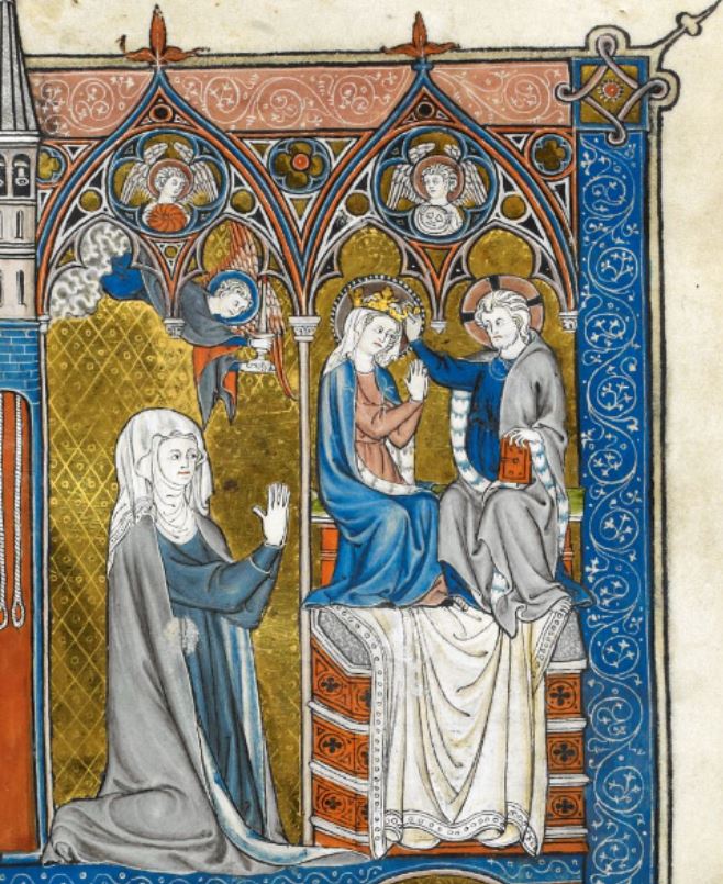 British Library Yates Thompson 11 f. 29 Penitence, devotion, and contemplation detail 2