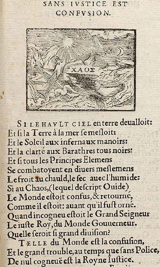 Aneau, ‘Sans justice est confusion’, Imagination poetique, p 67, 1552