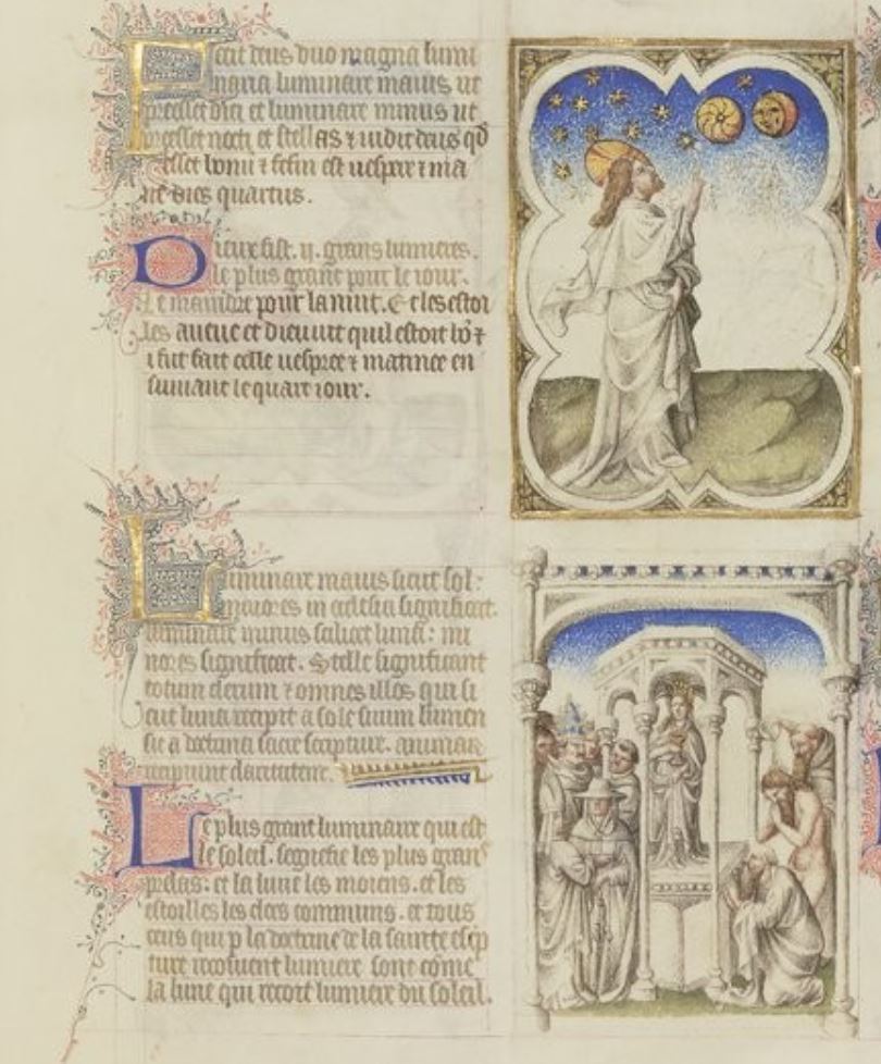 Bible Moralisee 1400-10 Philippe le Hardi Freres Limbourg BNF Français 166 fol 2r