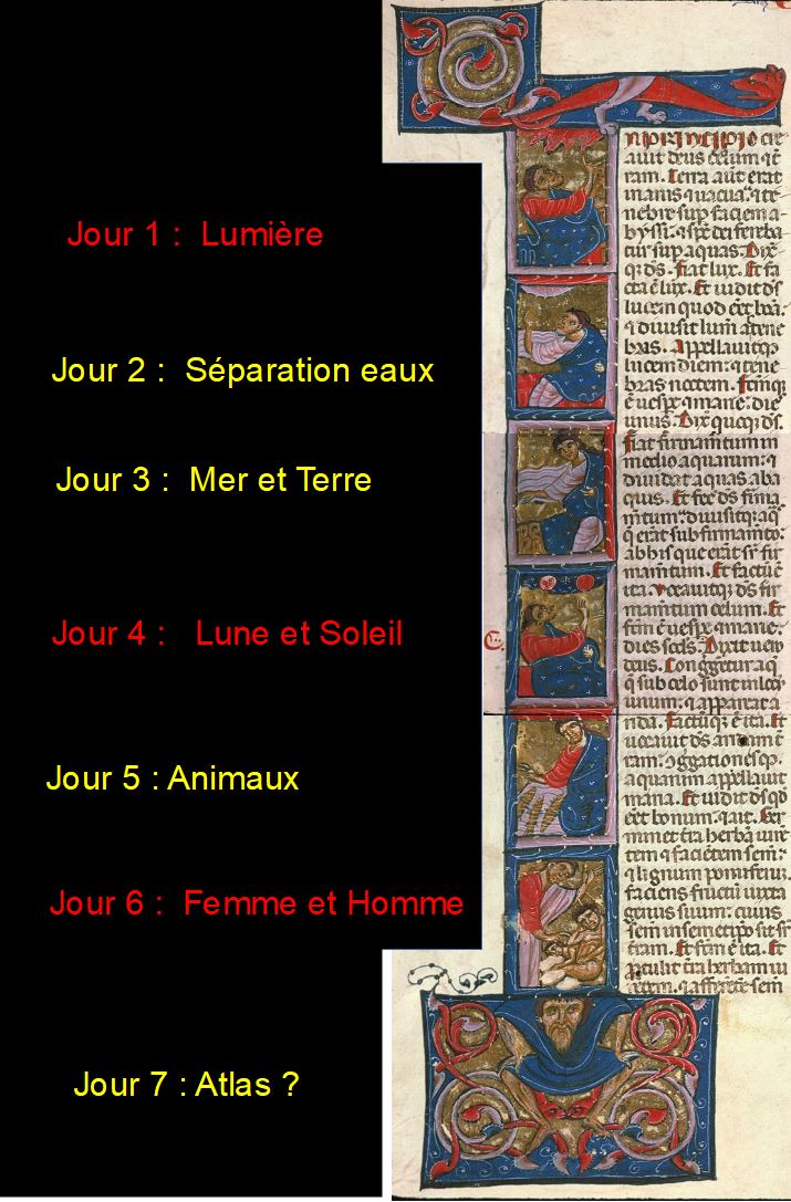 D Bible Latin 1250-1275 Maitre de la Bible de Conradin Italie du sud Bibl. Sainte-Genevieve, MS 14 fol 4v IRHT complet