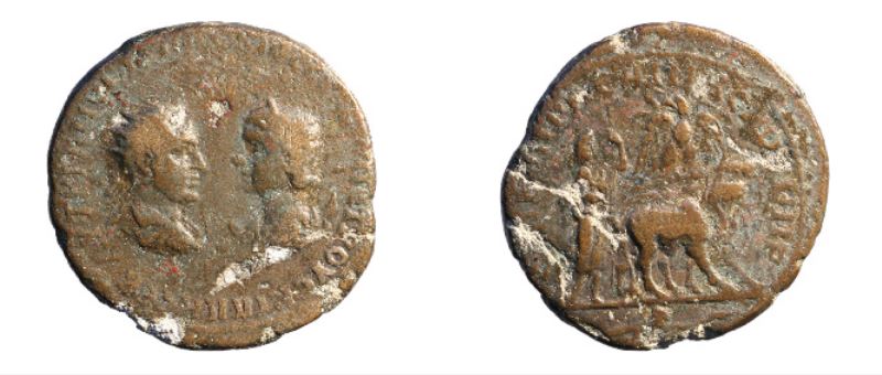 FemmeHomme Helios 34 Decius et Etruscilla, 249-251 Mésopotamie (RPC IX, 1594)
