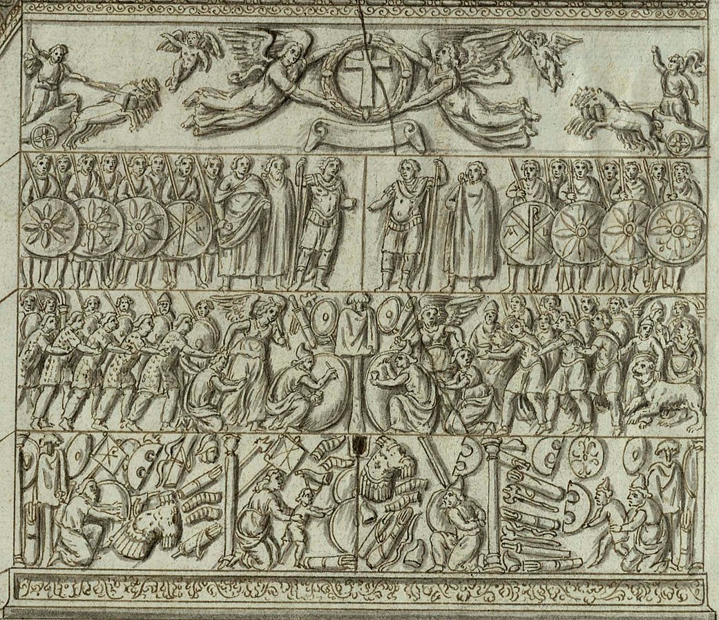 Freshfield Album 1574 ca Cambridge,_Trinity_College,_ms._O.17.2_(13)_(Column_of_Arcadius_pedestal_west_elevation_reliefs)
