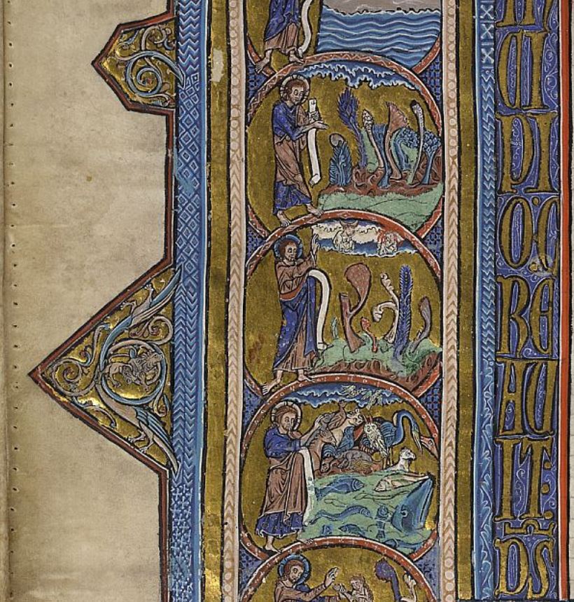 Genese Bible de Robert de Bello 1240-53 BL Burney MS 3 fol 5v
