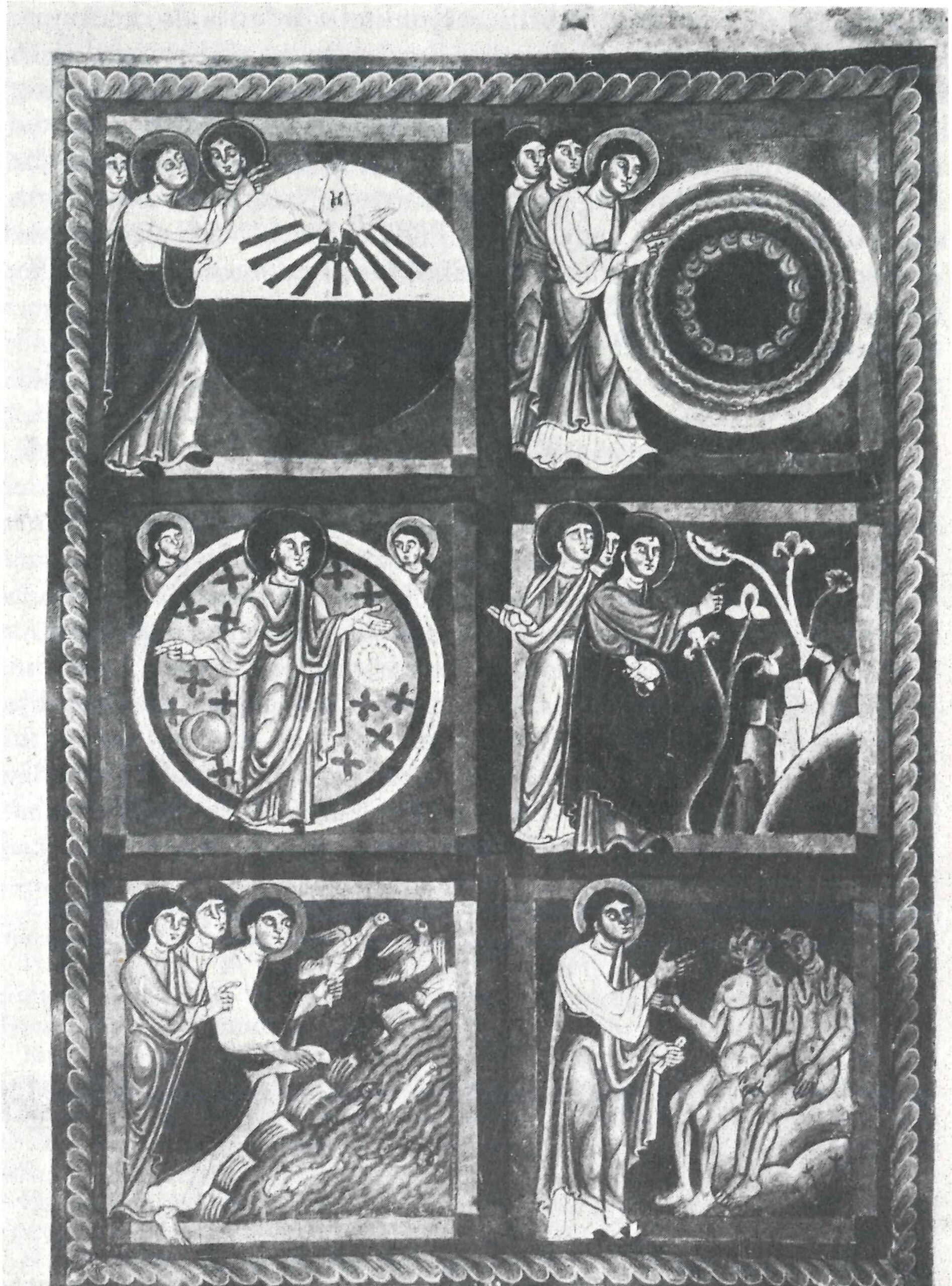 Genese Waltherbibel 1125-50 Michaelbeuern, Benediktinerstift, Man. perg. 1 fol 6V