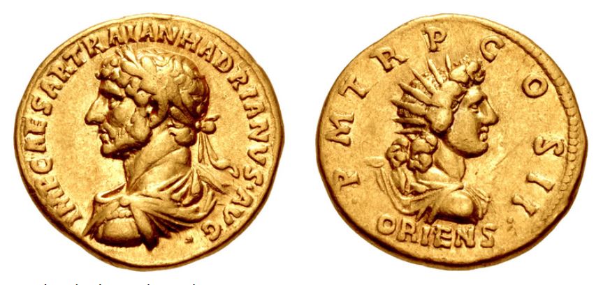 Hadrien Aureus Oriens 117-mi 118