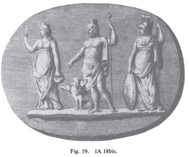 Isis Serapis Debout triade avec athena Tran 19 IA 18bis