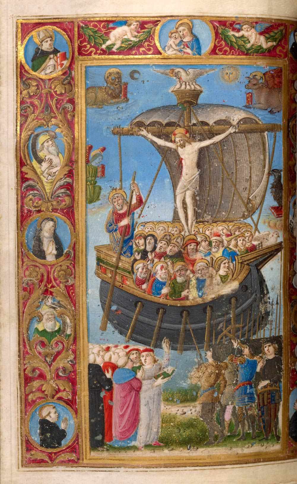 Mariano del Buono di Jacopo (attr) Piccolomini Breviary 1475 Ship of Church MORGAN M.799 fol. 234
