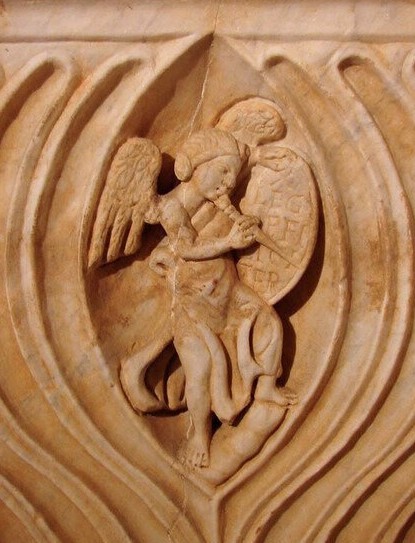 Sarcophage Lege Feliciter 4eme s Crypte St Paul Serge Narbonne detail