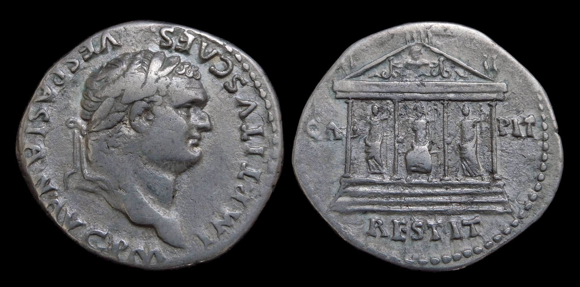 Temple Jupiter 80-81 Cistophore de Titus