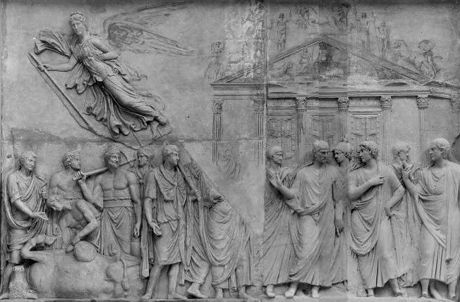 Temple Jupiter Bas-relief du forum de trajan reconstitution