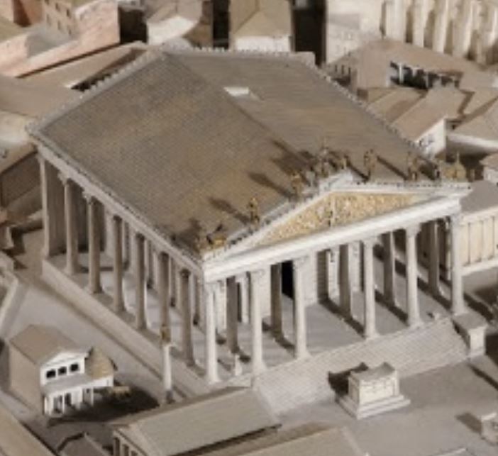 Temple Jupiter Reconstruction par Italo Gismondi,