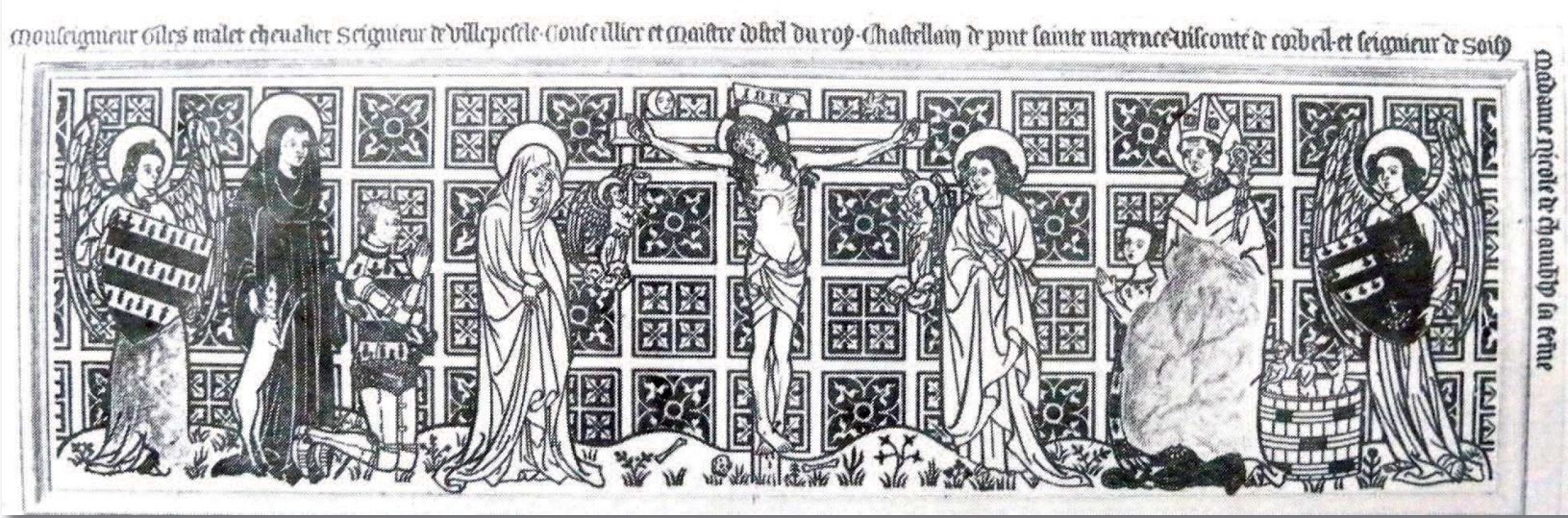 Trone de Grace Gilles Malet et Nicole de Chambly vers 1390 Eglise de Soisy sur Seine
