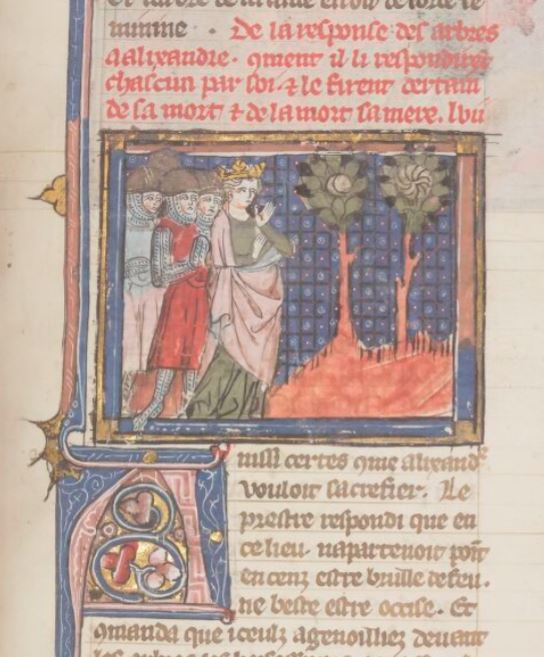 alexandre Maitre du Roman de Fauvel, Paris, Speculum historiale de Vincent de Beauvais trad. Jean de Vignay 1333-34, BNF Français 316 f. 205r