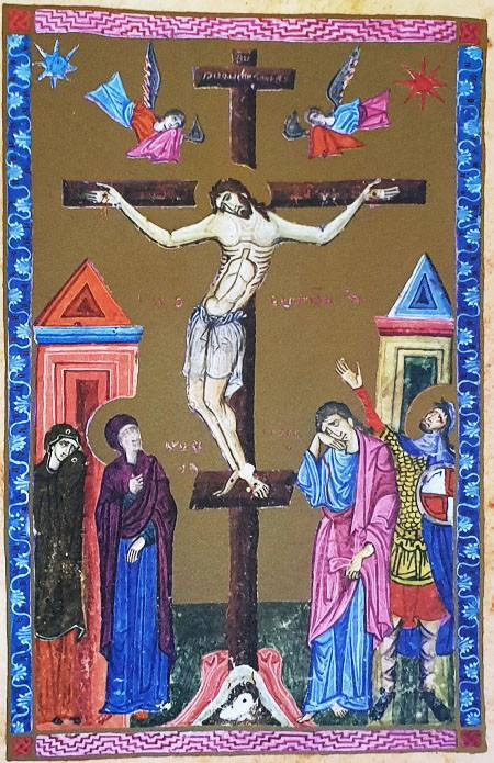 armenie Constantine of Skevra Crucifixion , 1193, Mechitarists’ Library, San Lazaro sun full moon