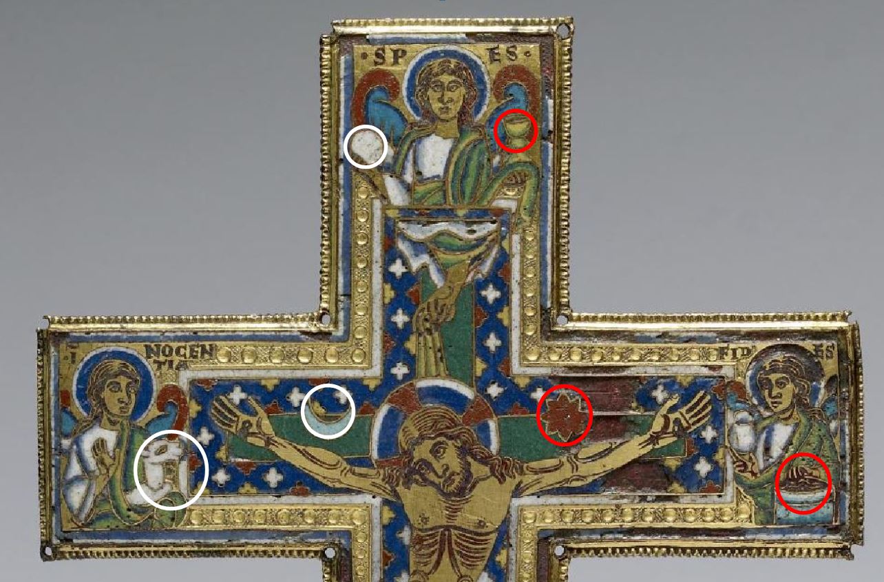 orfevrerie Croix mosane 1150-75 Walters art museum Baltimore schema