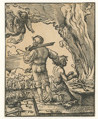 1520 ca Altdorfer sacrifice isaac Strasbourg, Cabinet des Estampes et des Dessins