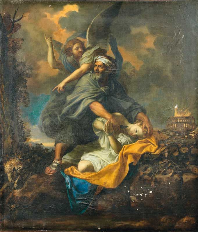 5J 1650 ca Charles Le Brun Le Sacrifice d’Abraham coll part